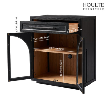 Alvar gewölbtes 96" Sideboard aus Eiche mit Schubladen (3er-Set)
