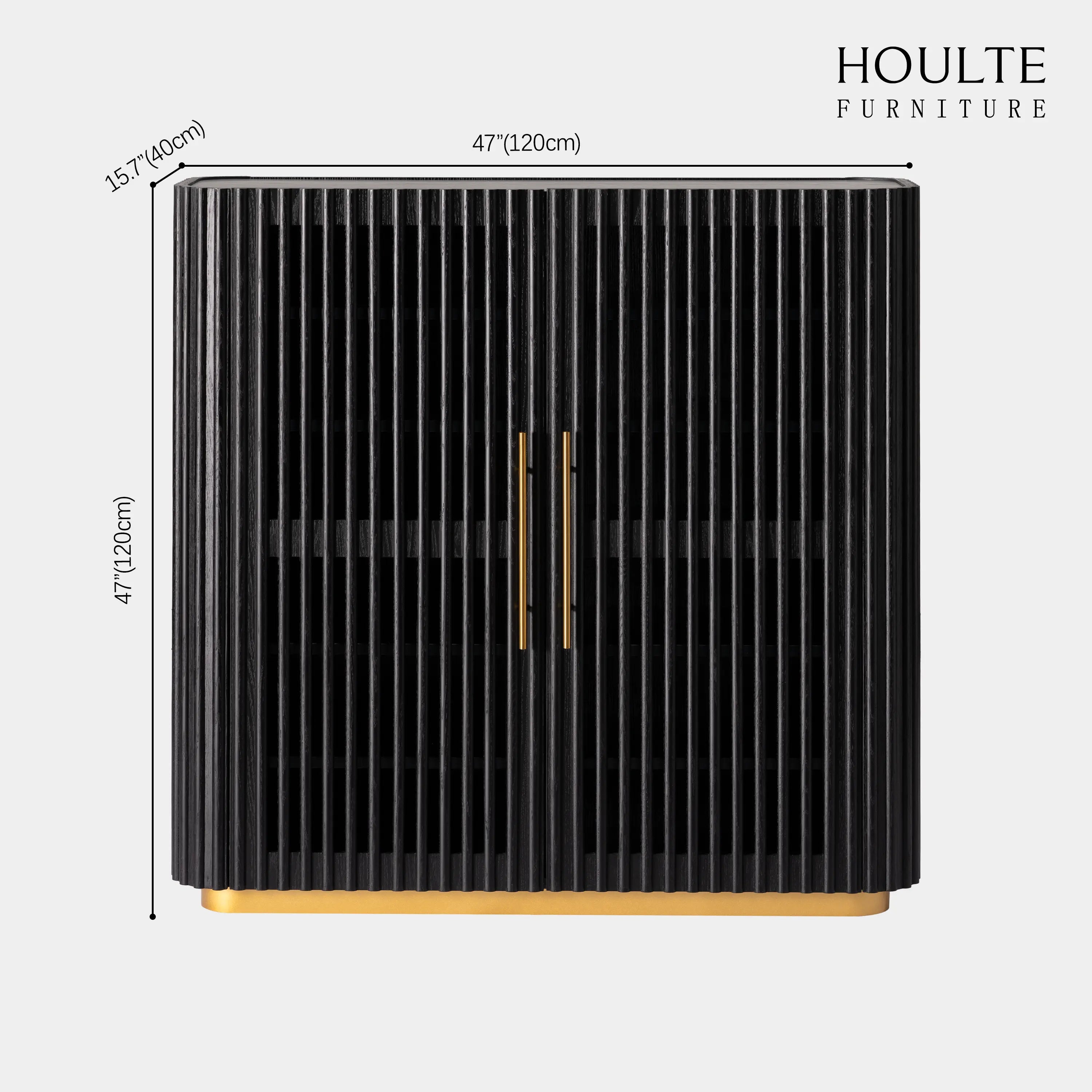 Holton 47"H Eichenholz-Aufbewahrungsschrank