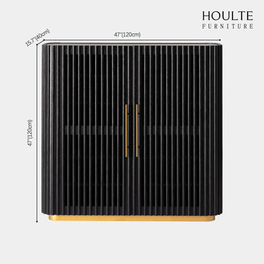 Holton 47"H Eichenholz-Aufbewahrungsschrank