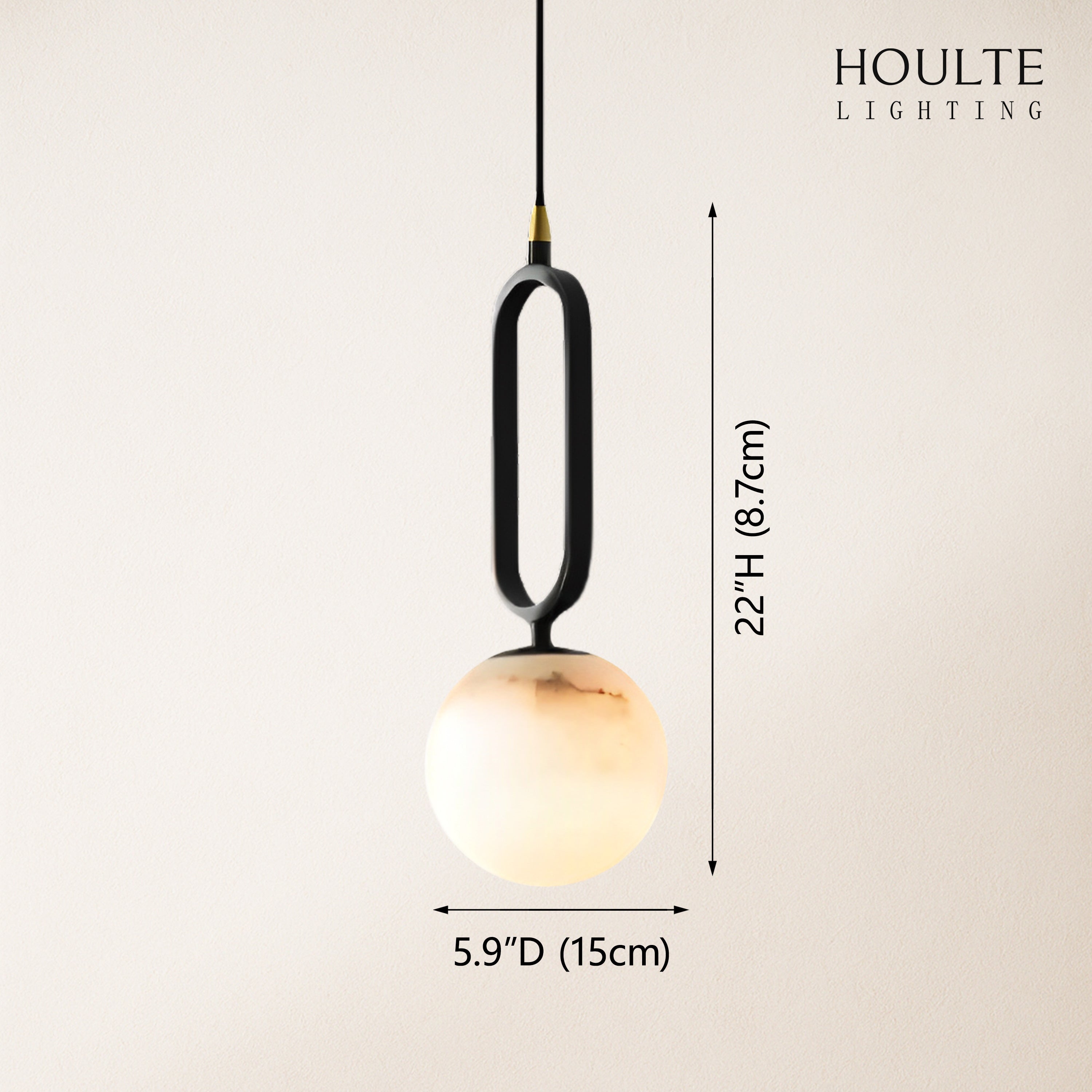 Dadaly Alabaster Small Art Ball Pendant