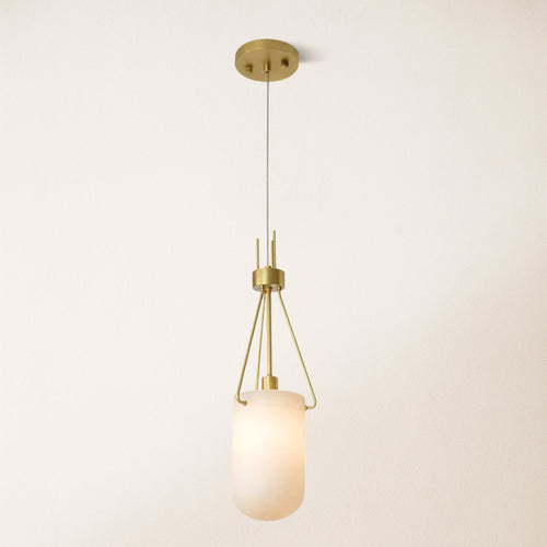 Dadaly Lottia Alabaster Kleine Kunst-Pendelleuchte, 17,8 cm Durchmesser