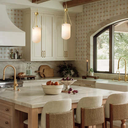 Dadaly Lottia Alabaster Small Art Pendant Light 7"D