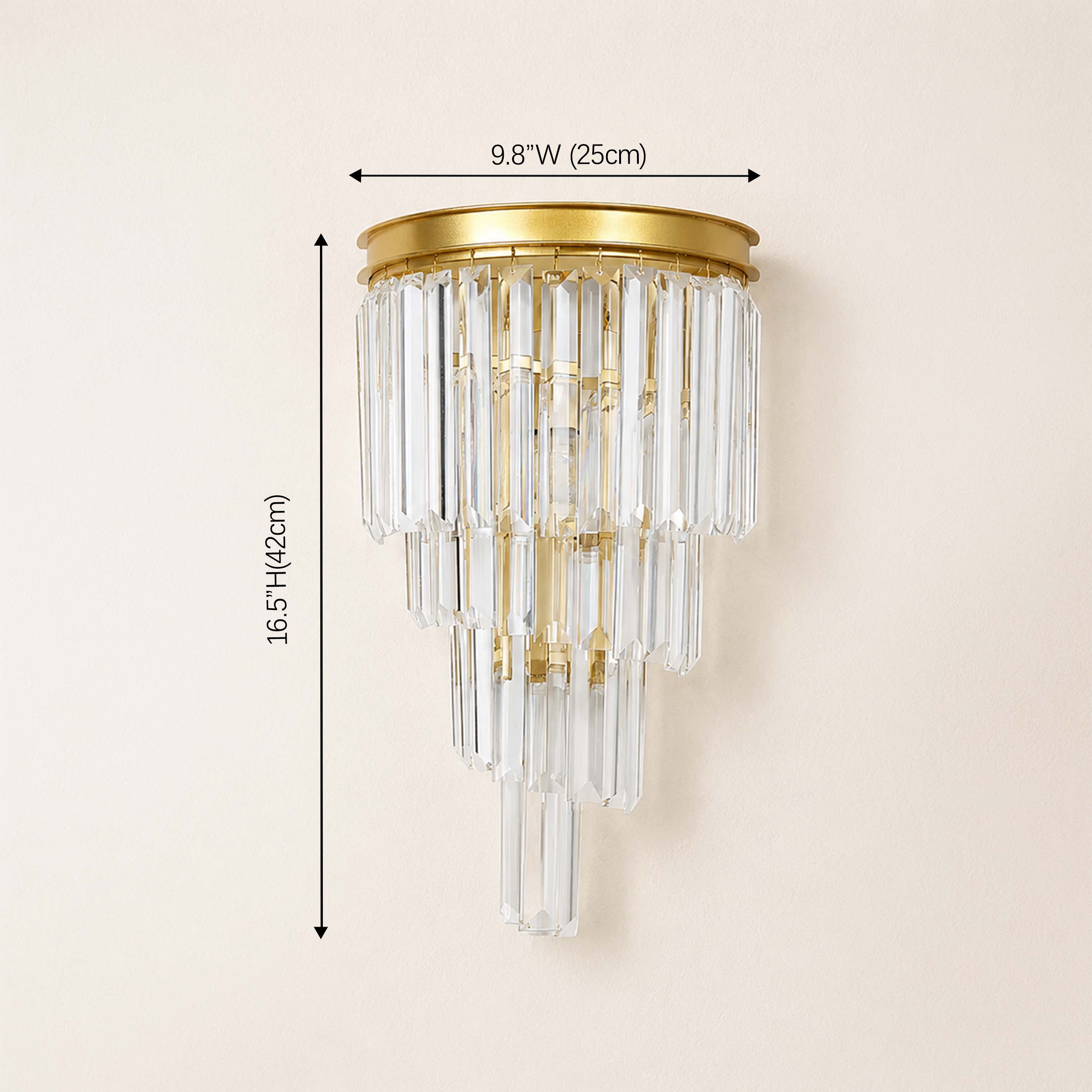 Oryana Crystal Icicle Wall Sconce 9.8"