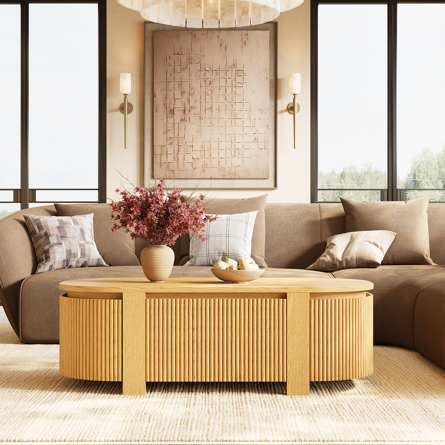 Sutton  coffee table 47" W