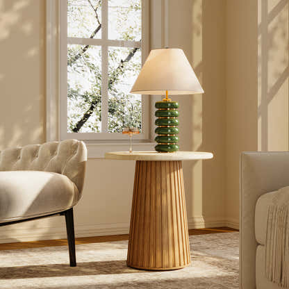 Emery Sintered Stone Side Table 20"W