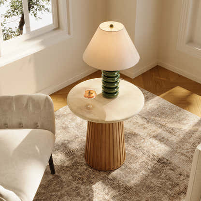 Emery Sintered Stone Side Table 20"W