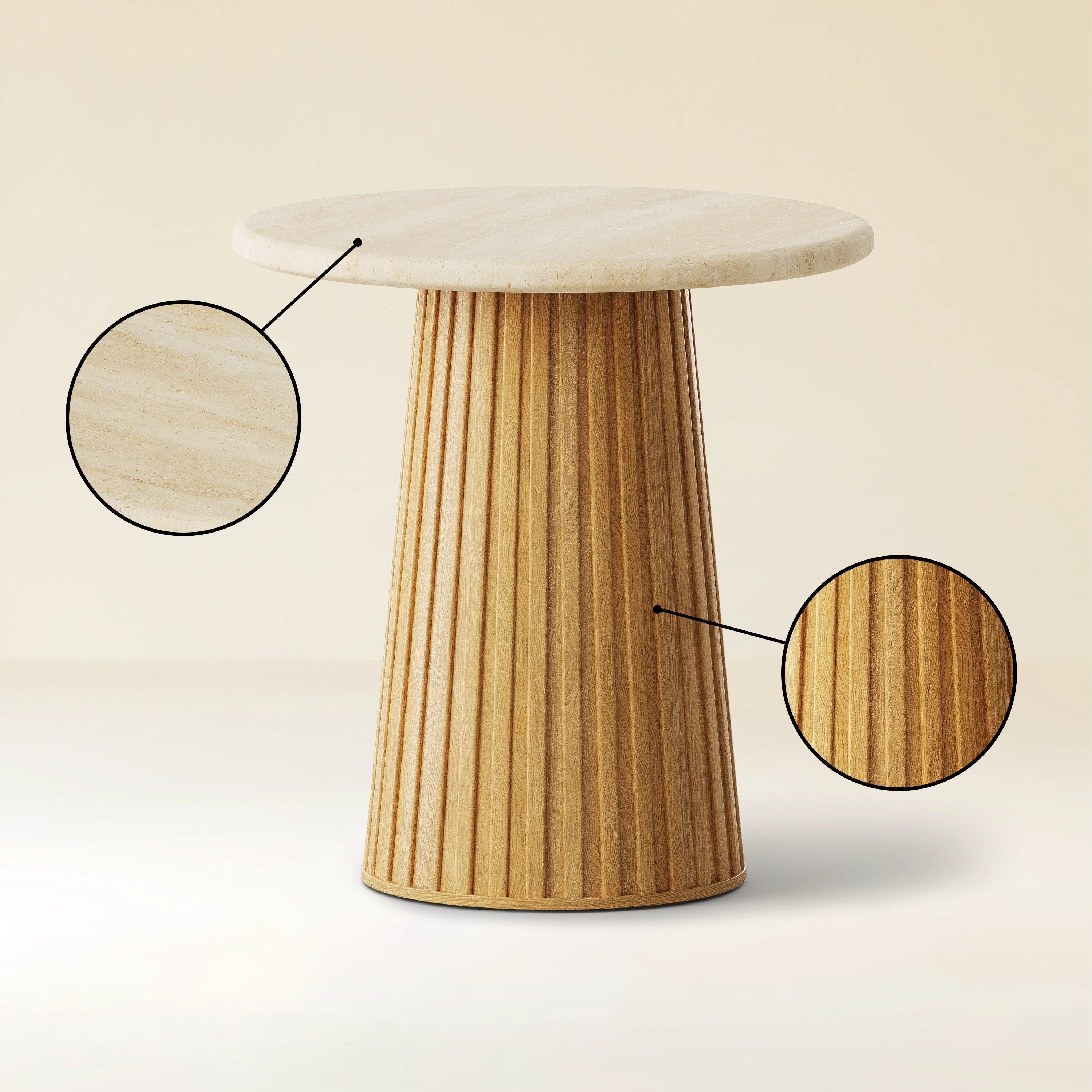 Emery Side Table 19.7"W