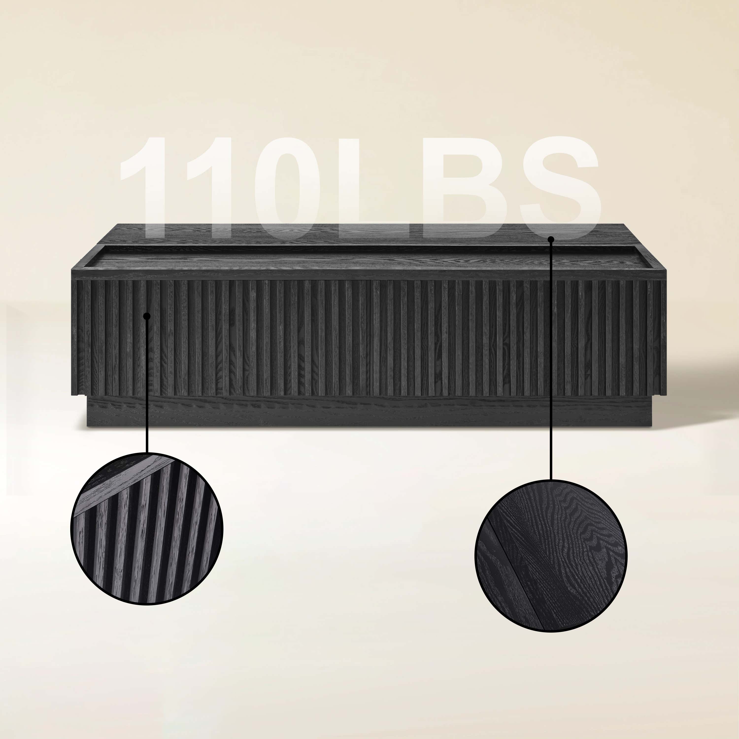 Avery Oak Lift-Top Storage Coffee Table 52"W