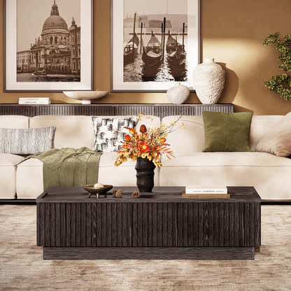 Avery Oak Lift-Top Storage Coffee Table 52"W