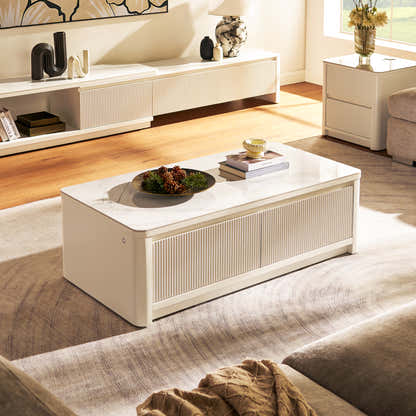 Celia Burnt Stone Coffee Table 47"