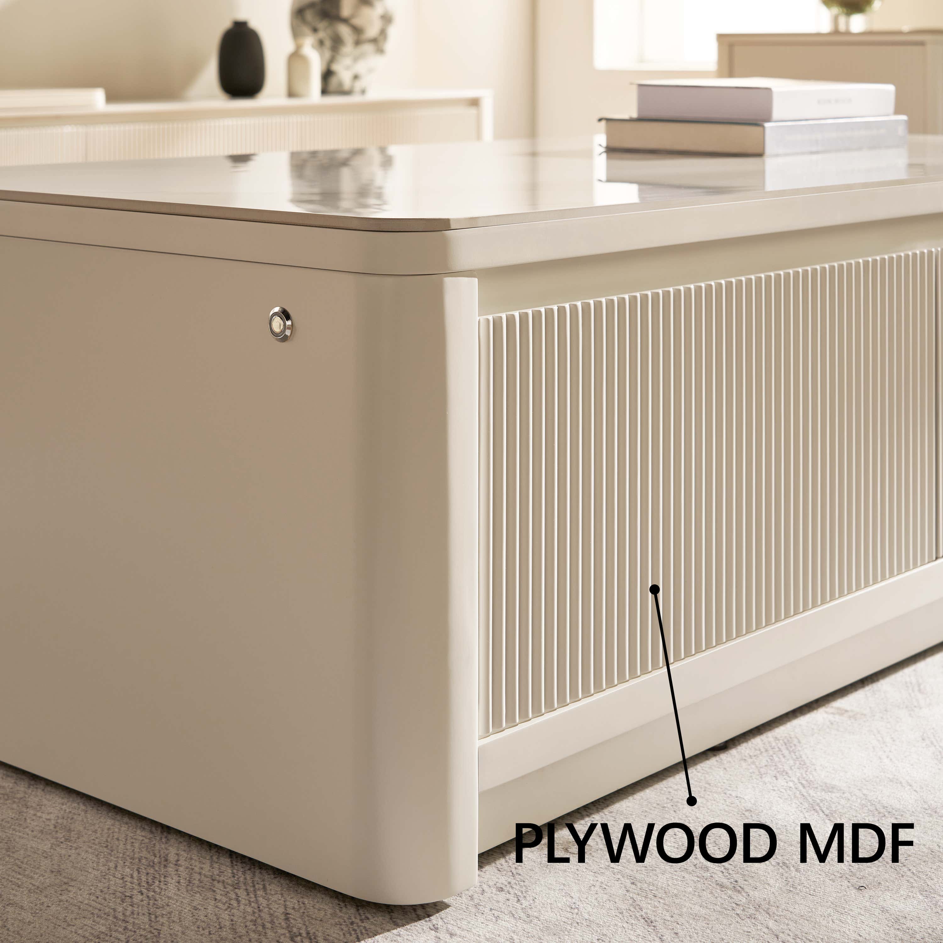 Celia Burnt Stone Coffee Table 47"