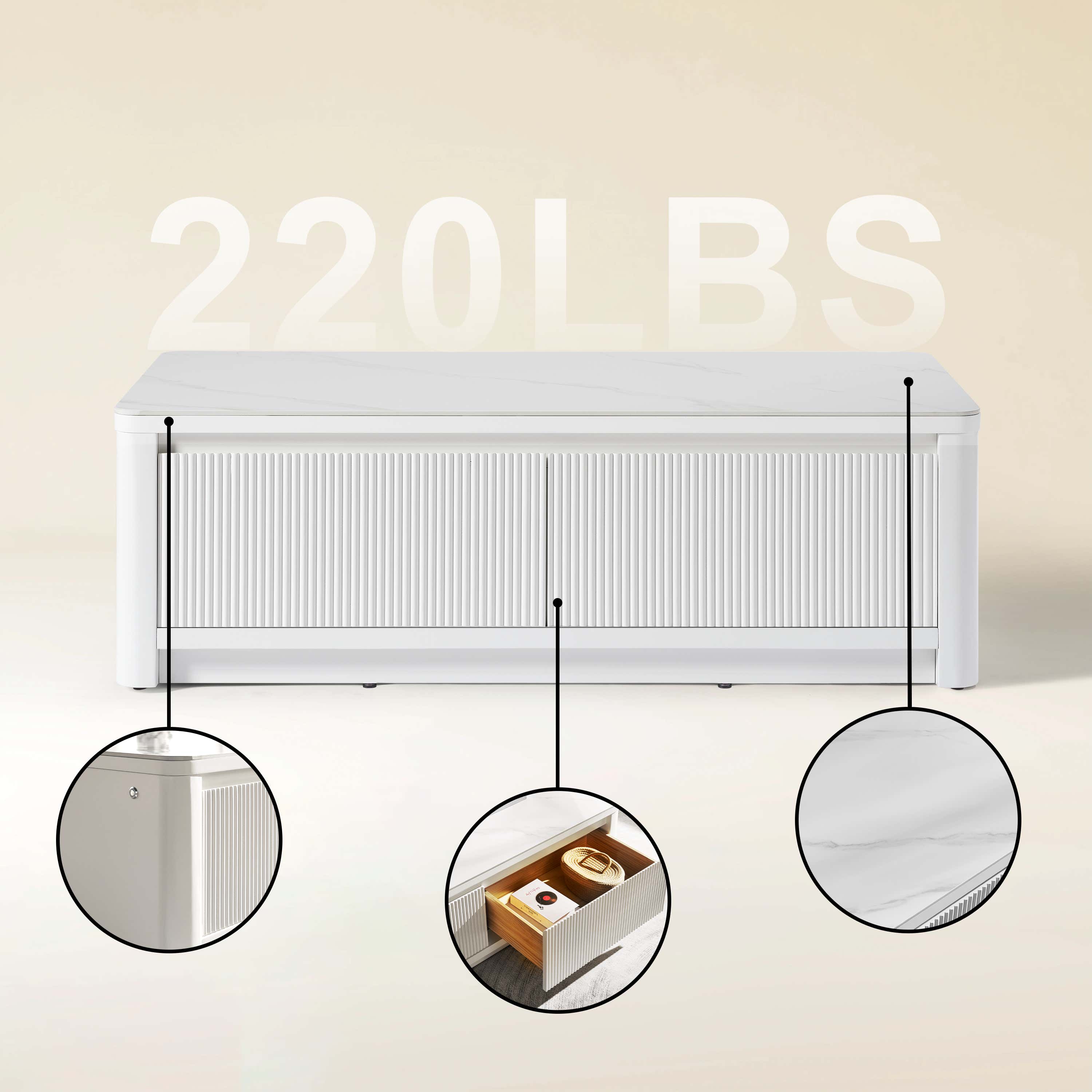 Celia Burnt Stone Coffee Table 47"