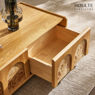 Aurora Oak Coffee Table and Media Console Set