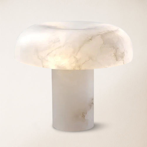 Dadaly Moderne Alabaster-Tischlampe in Pilzform, 24,9 cm hoch