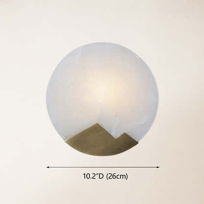 Egwent Alabaster Messing Wandleuchte 7,9"D