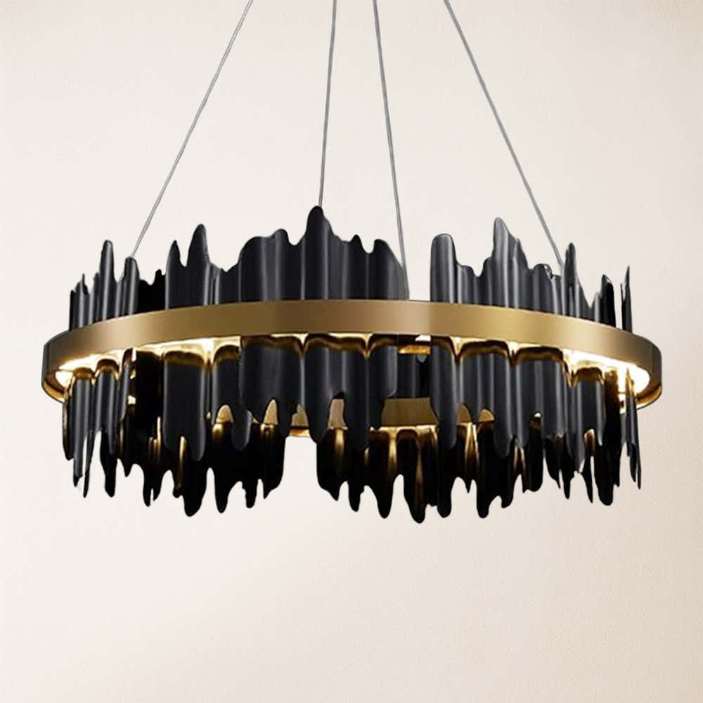 Arctira Metal Iceberg Round Chandelier 23.6"D
