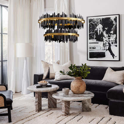 Arctira Metal Iceberg Round Chandelier 80cm D
