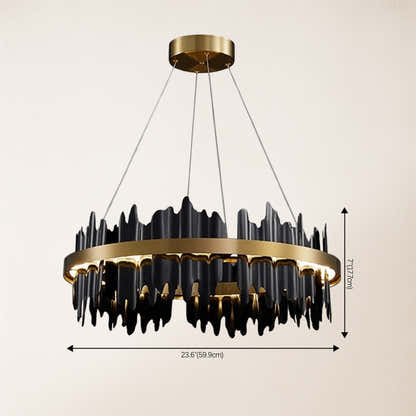 Arctira Metal Iceberg Round Chandelier 23.6"D