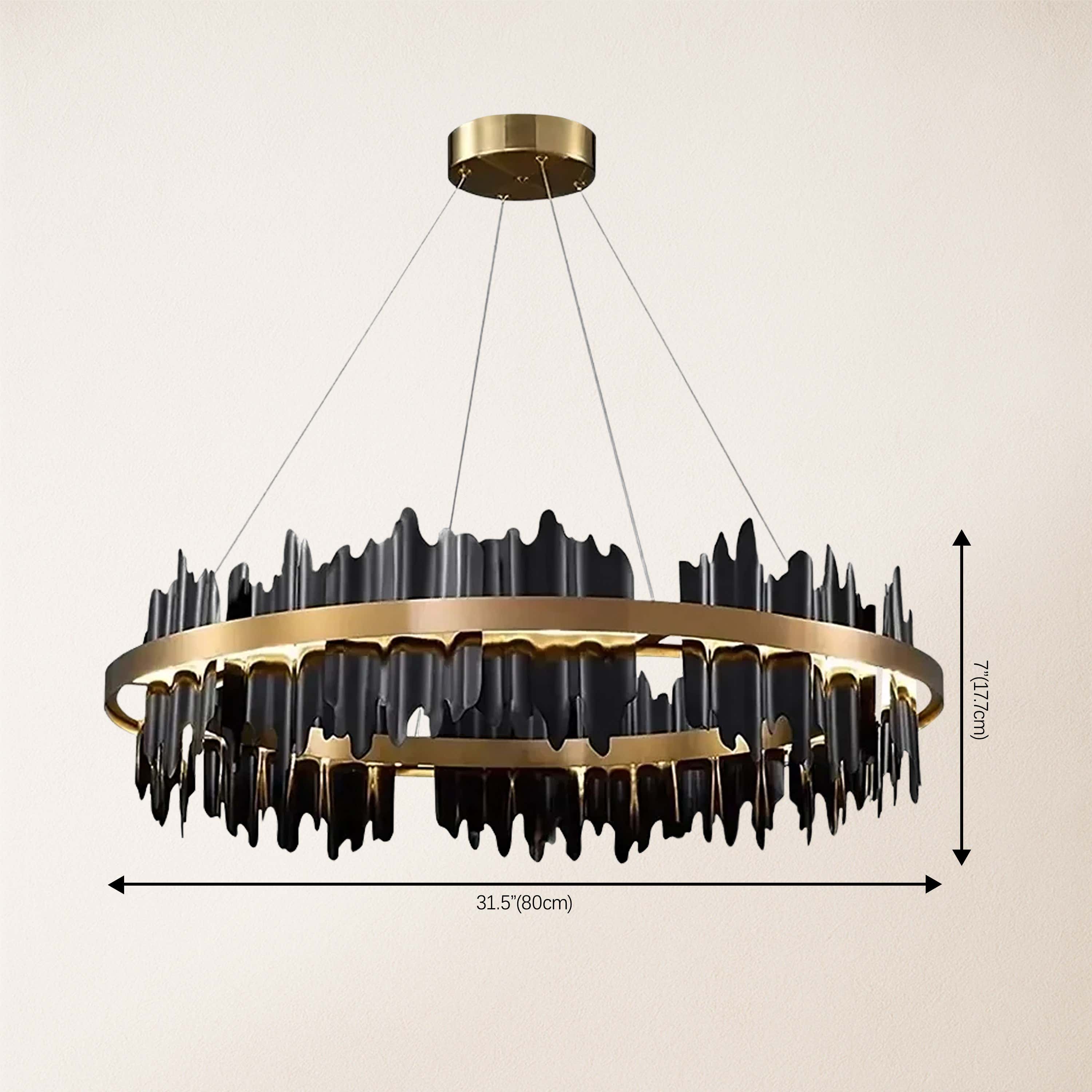 Arctira Metal Iceberg Round Chandelier 32"D
