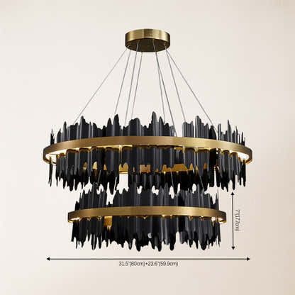 Arctira Metal Iceberg Round Chandelier 80cm D