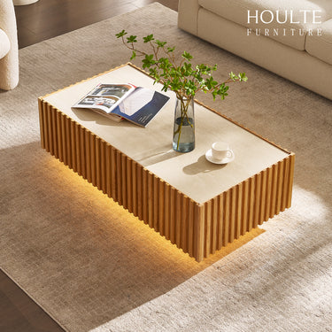Rechteckiger Couchtisch Isla aus Eiche, 119 cm