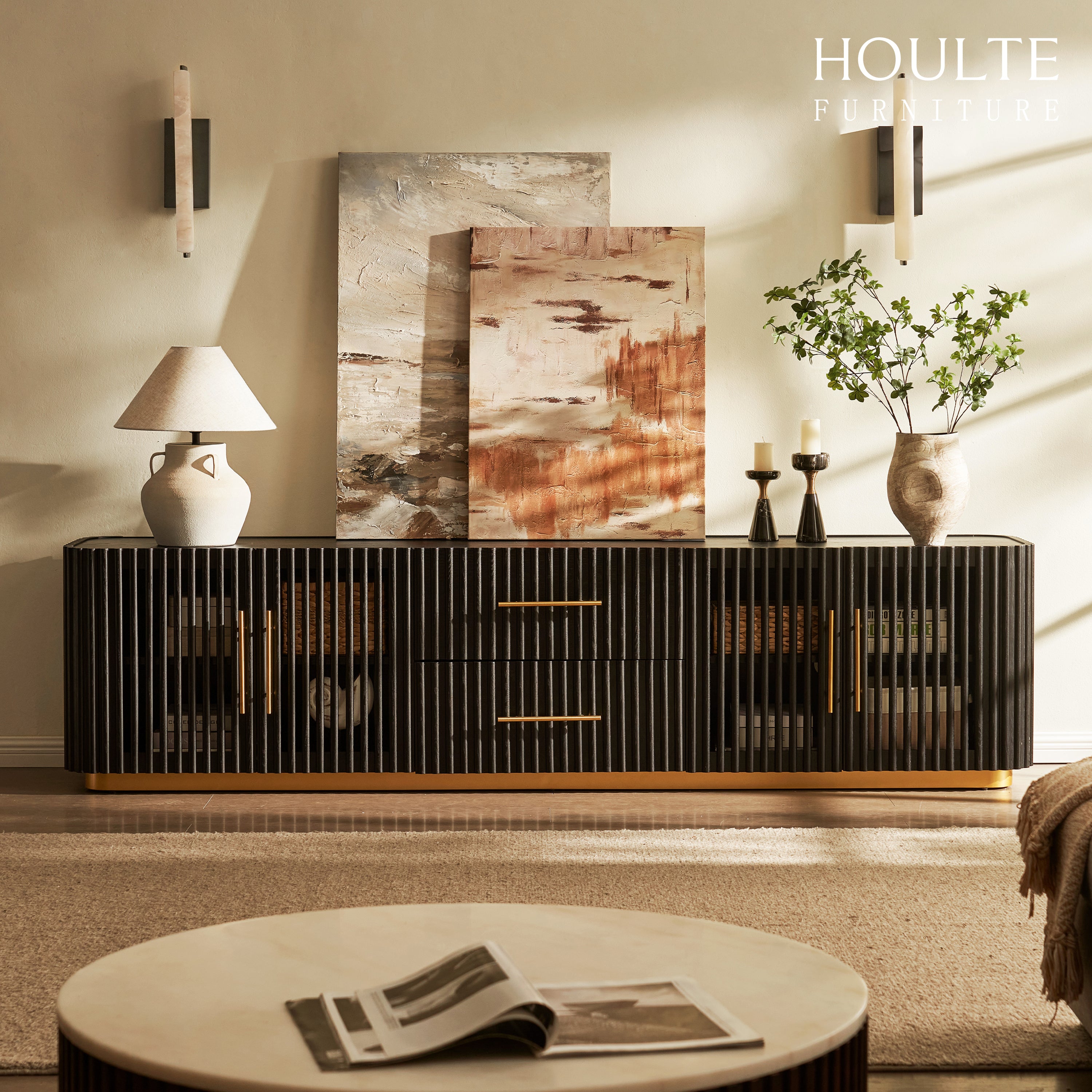Holton Oak Medienkonsole, 94 Zoll breit