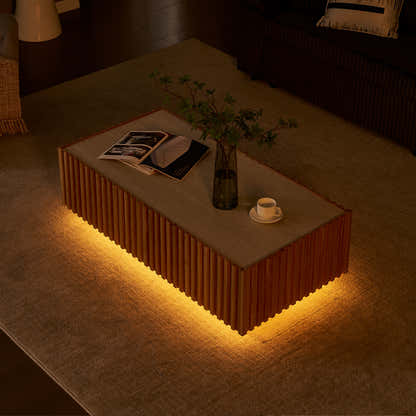 Rechteckiger Couchtisch Isla aus Eiche, 119 cm