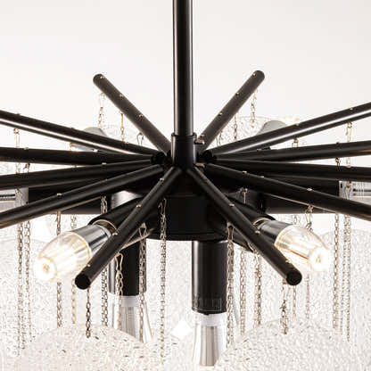Velmora Glass Disc Tiered Chandelier 24"D