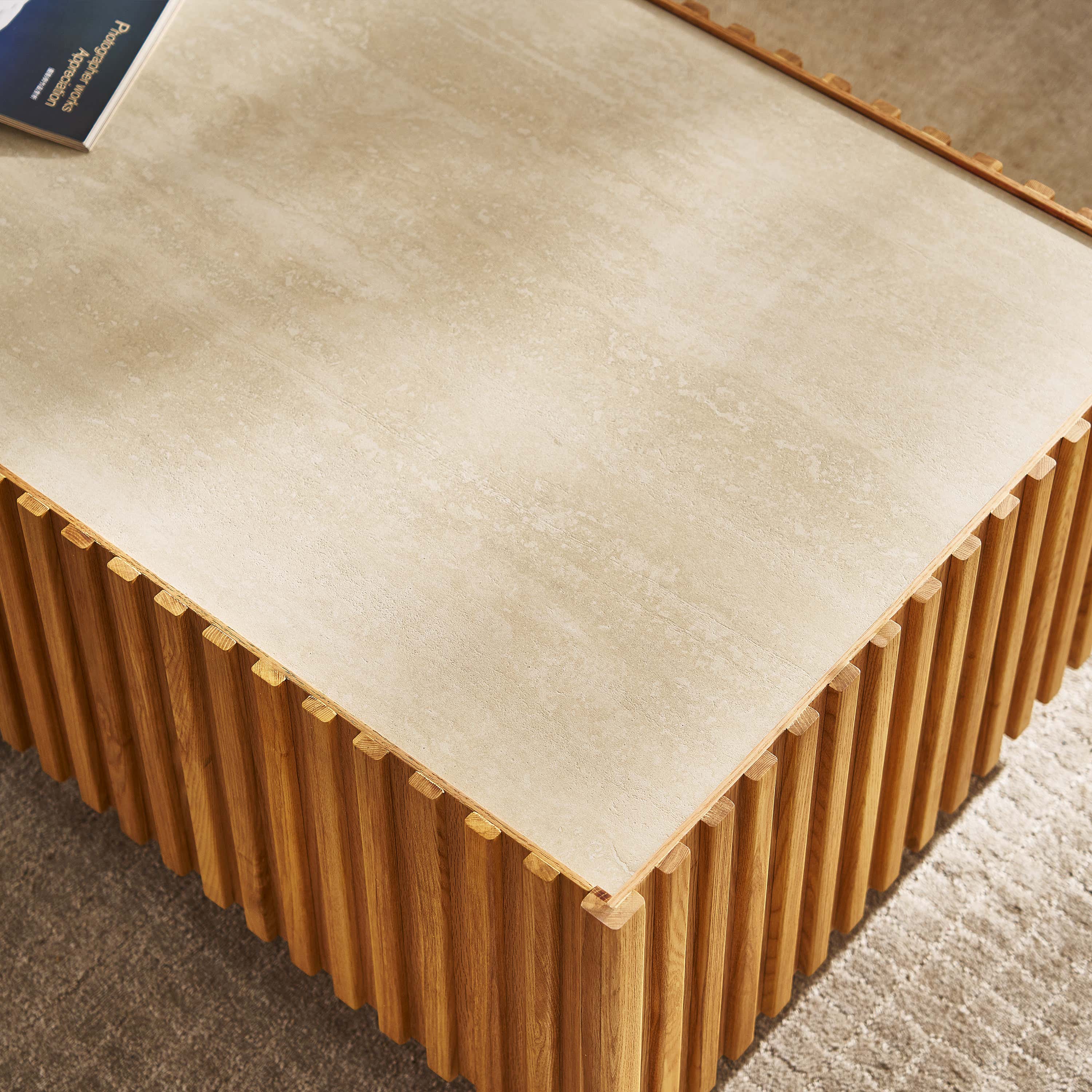 Rechteckiger Couchtisch Isla aus Eiche, 119 cm