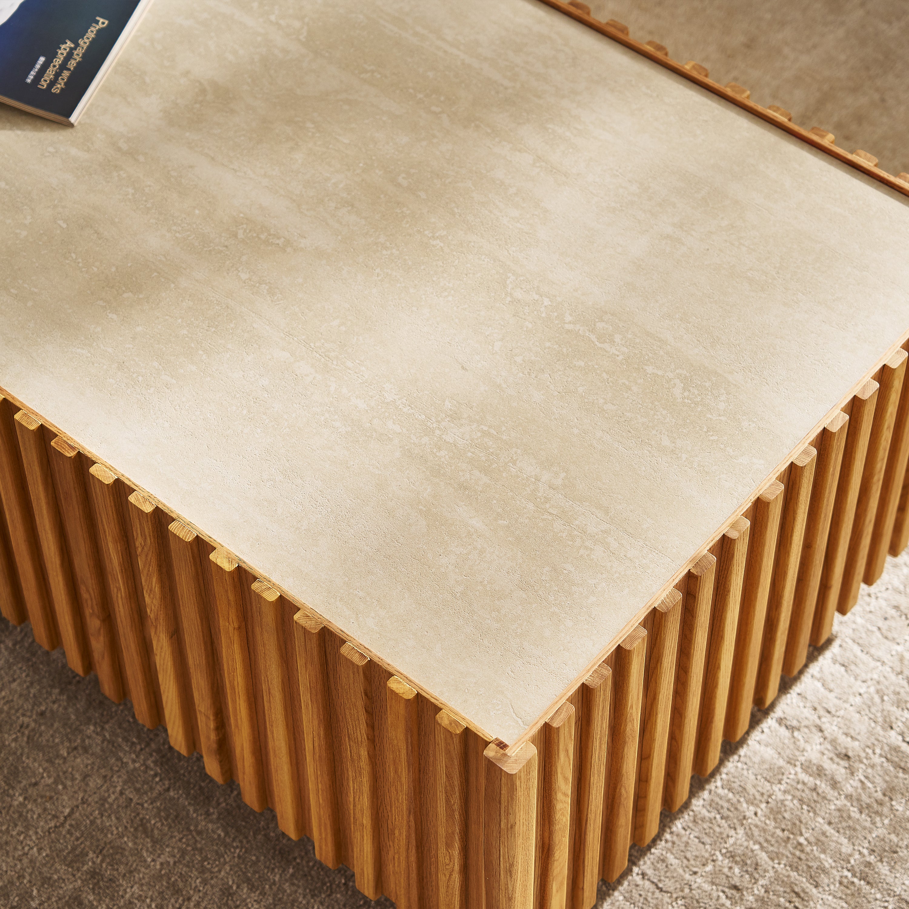 Rechteckiger Couchtisch Isla aus Eiche, 119 cm