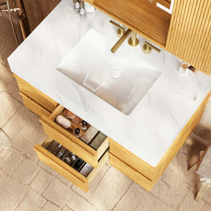 Isla Oak Bathroom Vanity 36"W