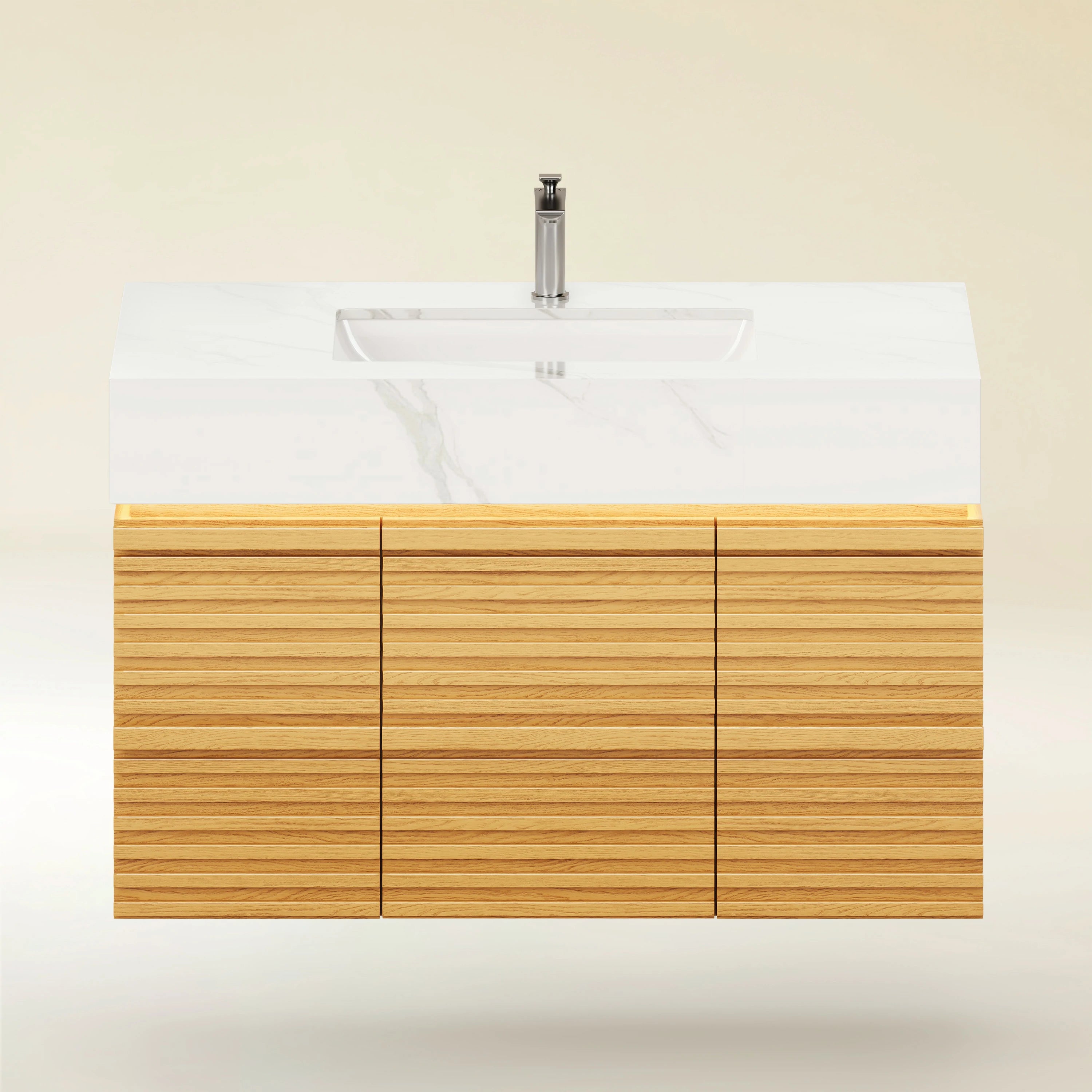 Isla Oak Bathroom Vanity 36"W