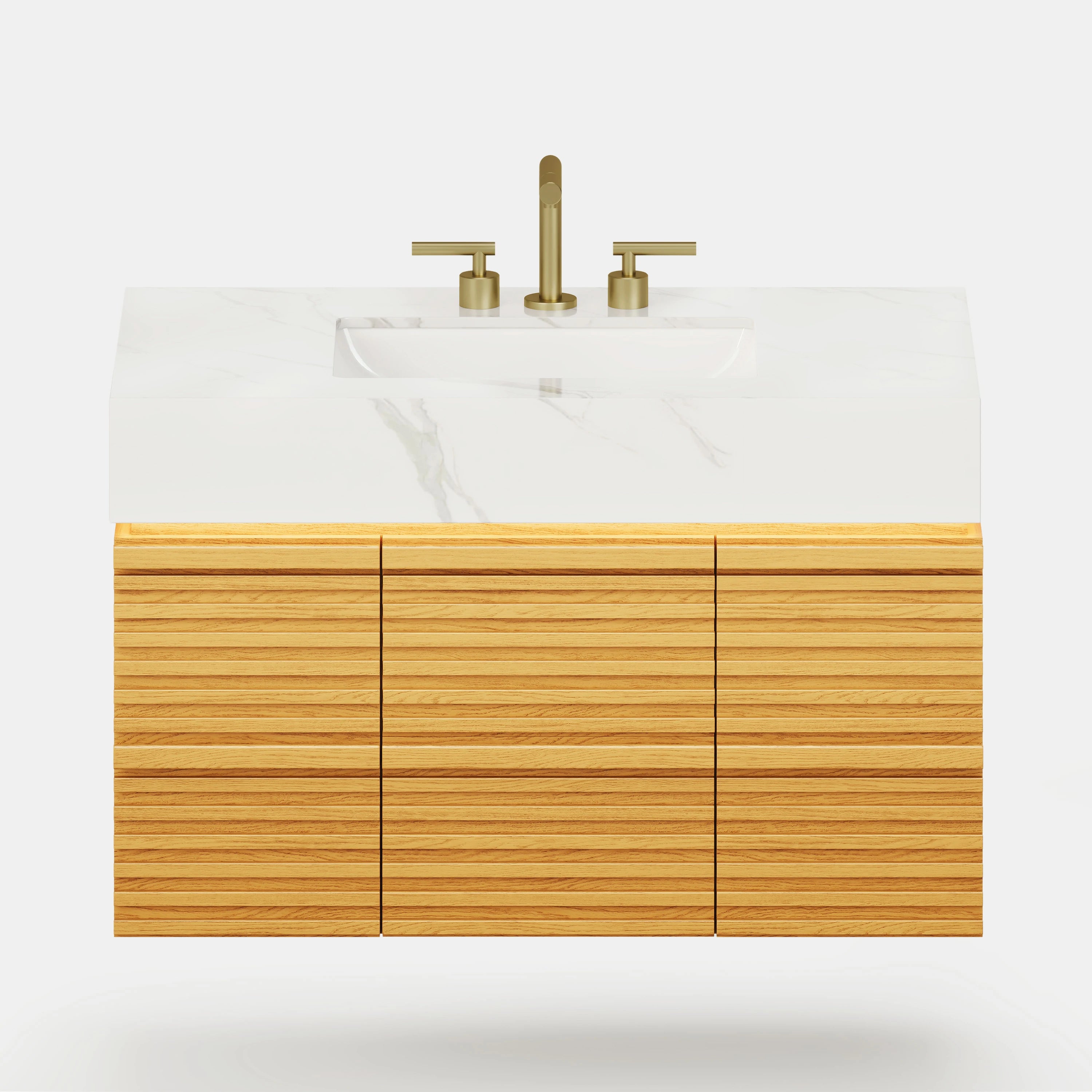 Isla Badezimmerwaschtisch aus Eiche, 91cm breit
