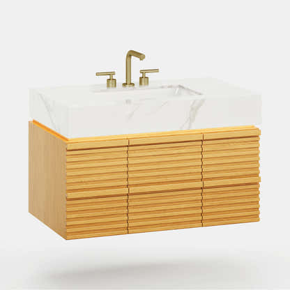 Isla Oak Bathroom Vanity 36"W