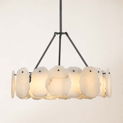 Moira Alabaster Round Chandelier 24"D