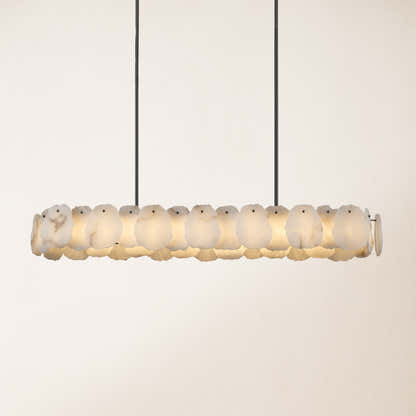 Moira Alabaster Oval Chandelier 58"W
