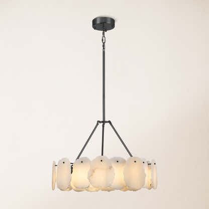 Moira Alabaster Round Chandelier 24"D