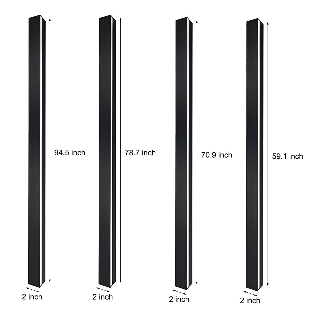 Minimalistische lange lineare LED wasserdicht schwarz moderne Solar Wandleuchte Beleuchtung