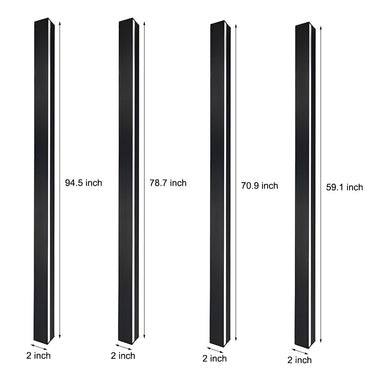 Minimalistische lange lineare LED wasserdicht schwarz moderne Solar Wandleuchte Beleuchtung
