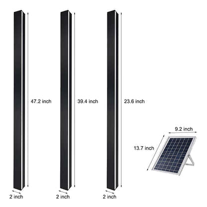 Ethereon Linear LED Solar Outdoor Wall Light