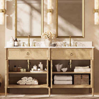 Maison Double Bathroom Vanity 63"W