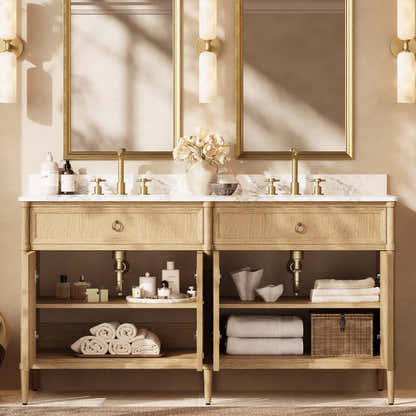 Maison Double Bathroom Vanity 63"W