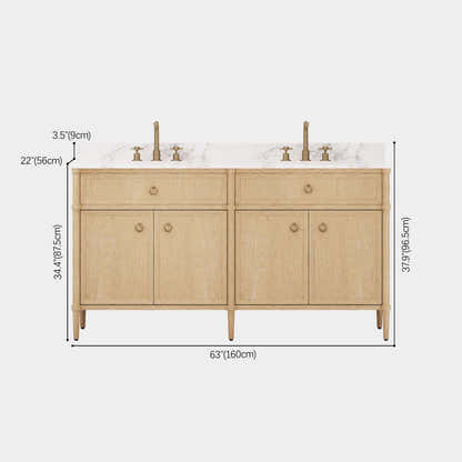 Maison Double Bathroom Vanity 63"W