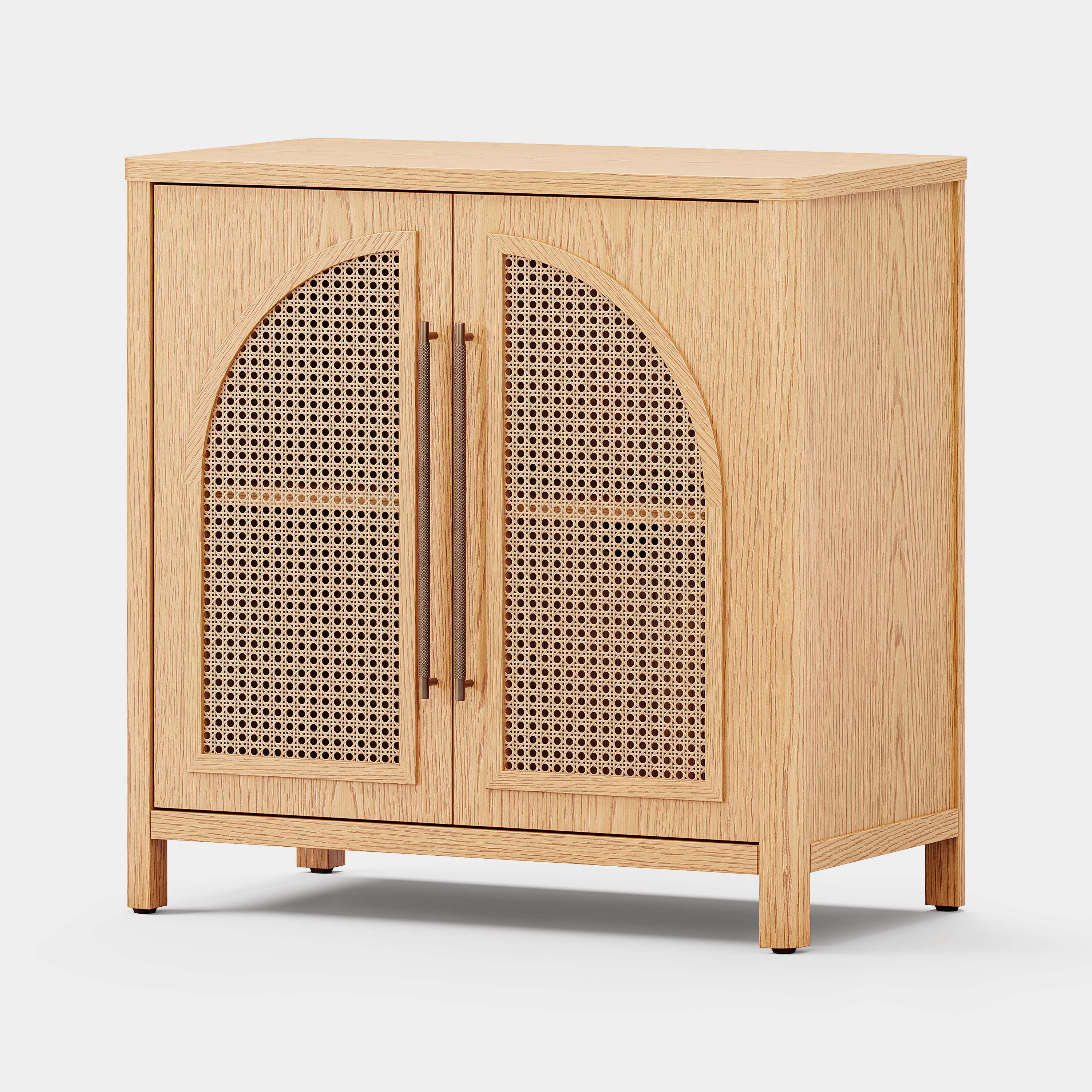 Arden Cane 32“ Oak Storage Cabinet