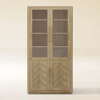 Marlowe Chevron Bookcase 40"W