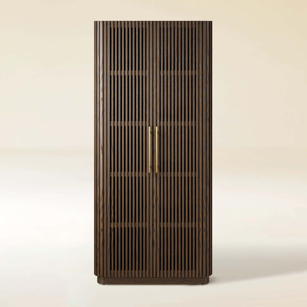 Marais Oak 89" Tall Storage Cabinet