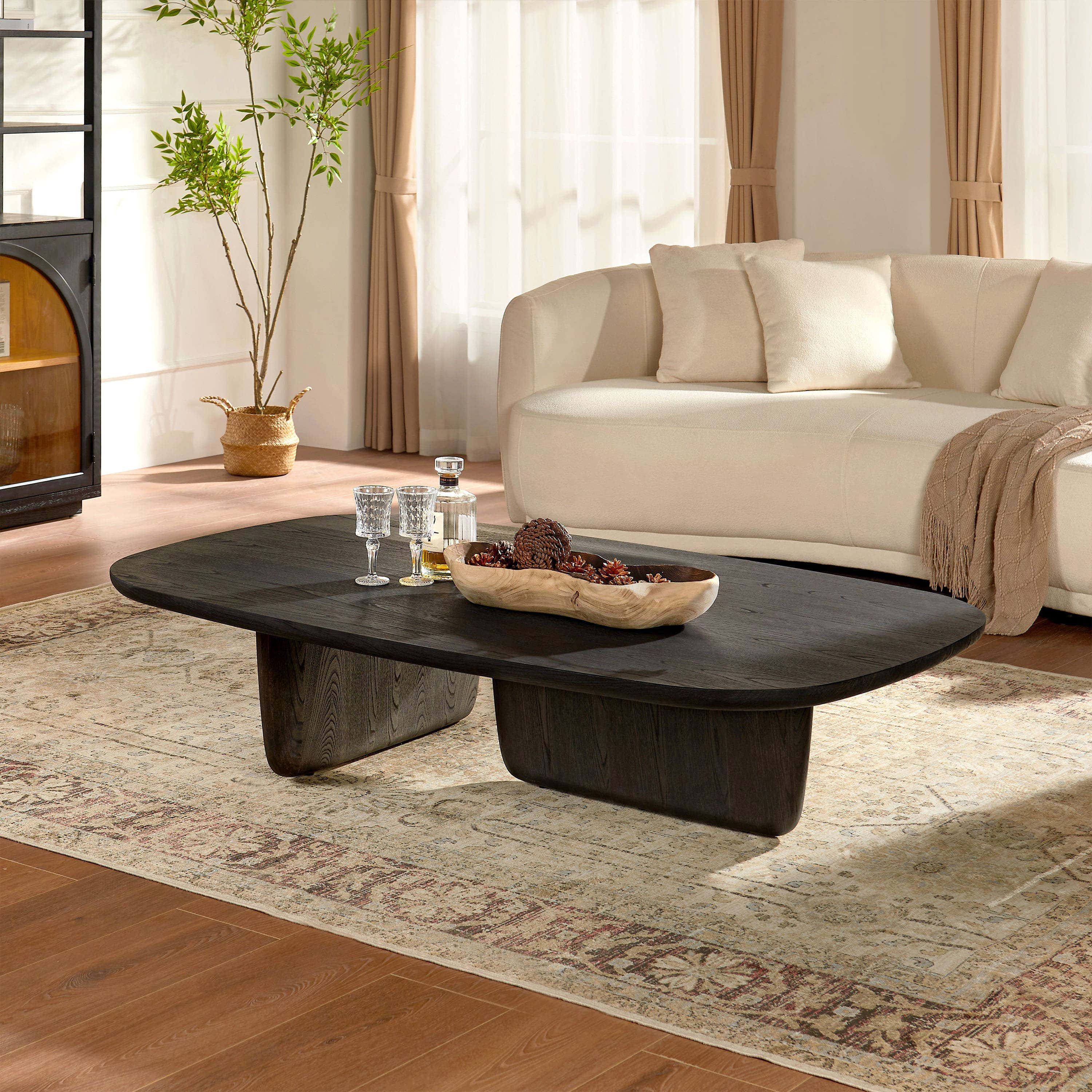 Orbit Elm Rectangular Coffee Table 57"