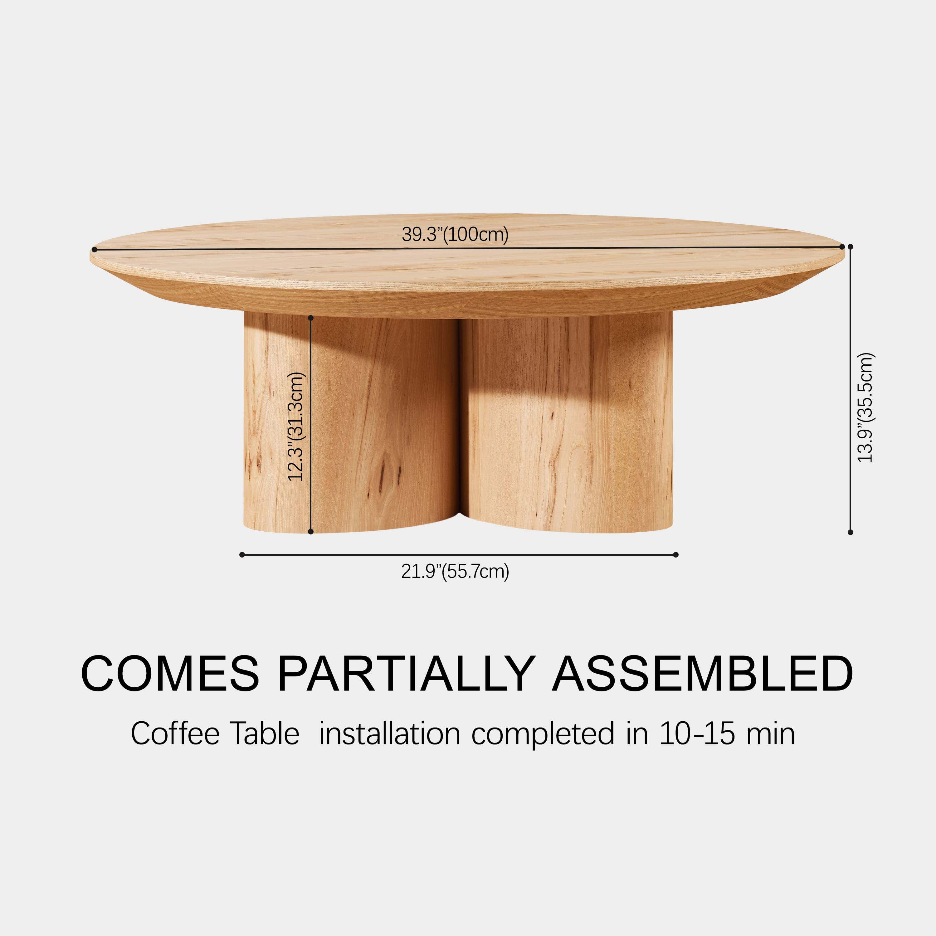 Trefoil Round Coffee Table 39"