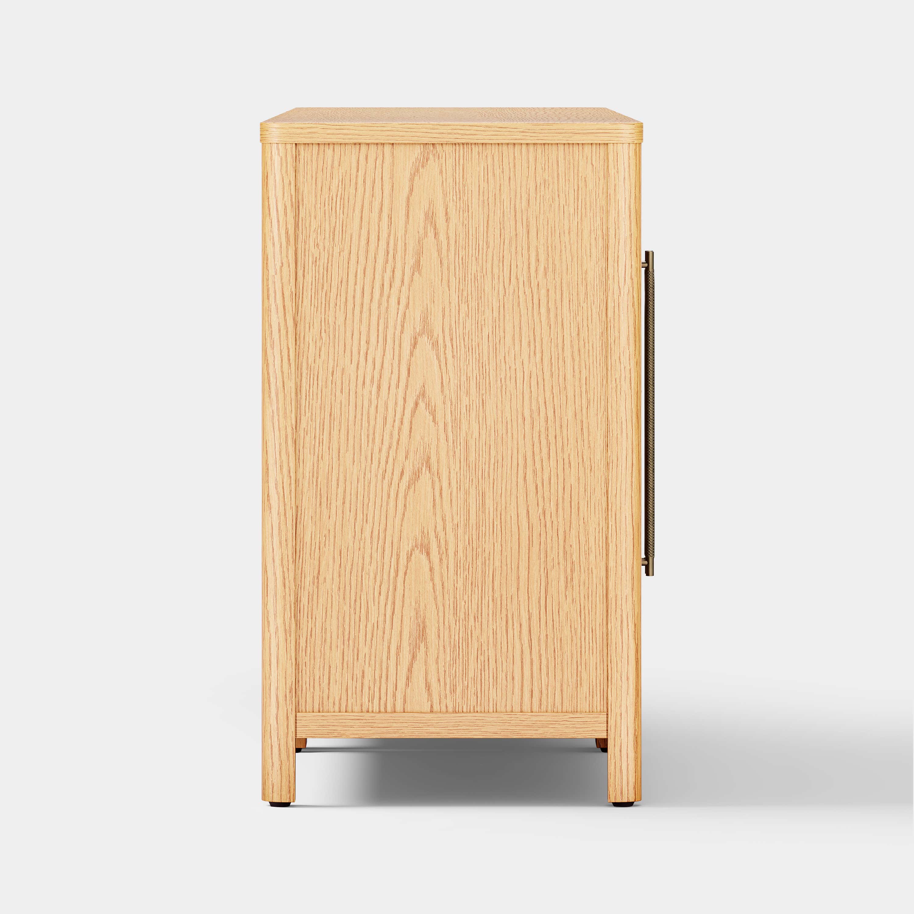 Arden Cane 94.5″ Oak Modular Media Console(Set of 3)