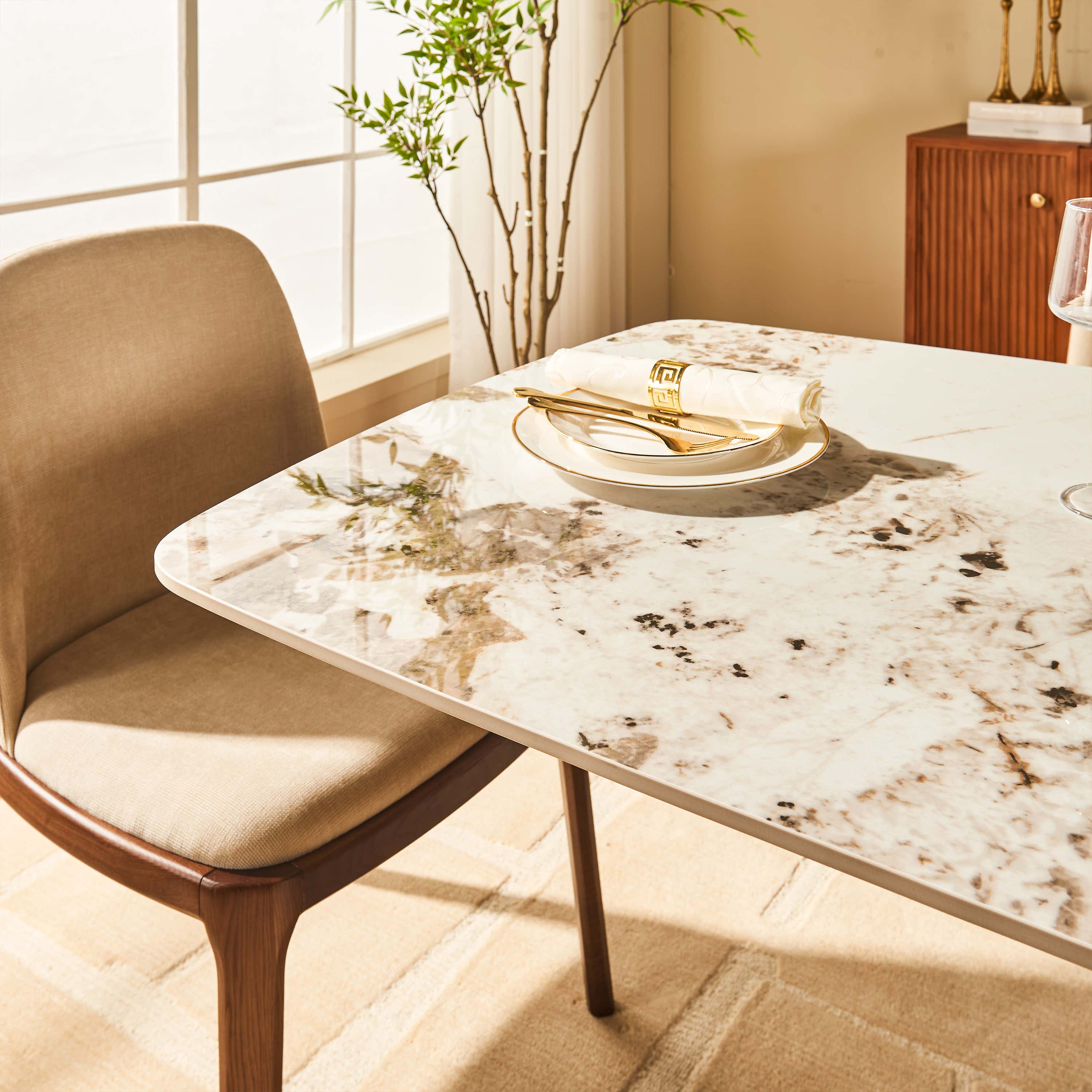 Koda Sintered Stone Rectangular Dining Table 71"